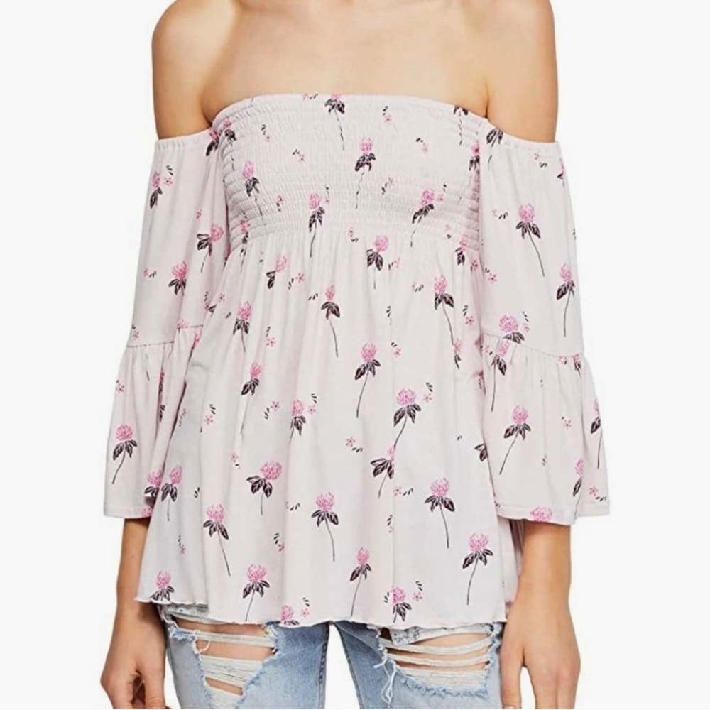 NWOT Free People Lana Floral Blouse